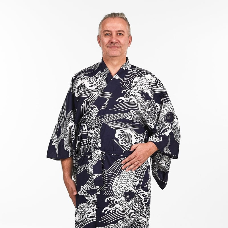 Kimono Yukata Man Koi Carp