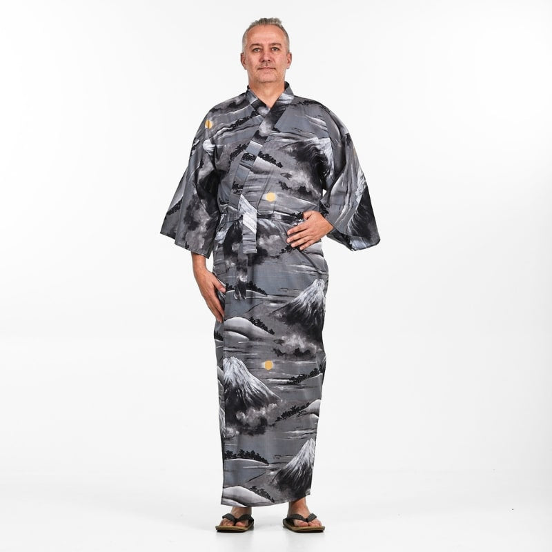 Men's Yukata Kimono Mount Fuji - S