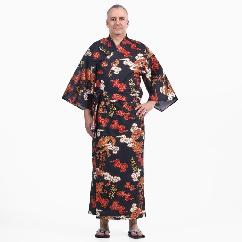 Kimono Yukata Homme Ryū to Kumo