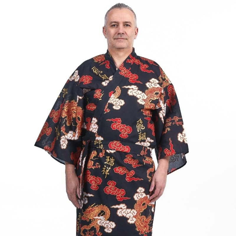Kimono Yukata Homme Ryū to Kumo