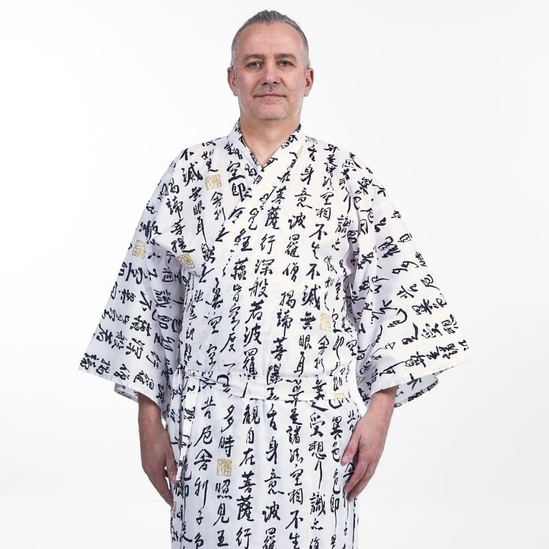 Kimono Yukata Homme Sutra Hannya
