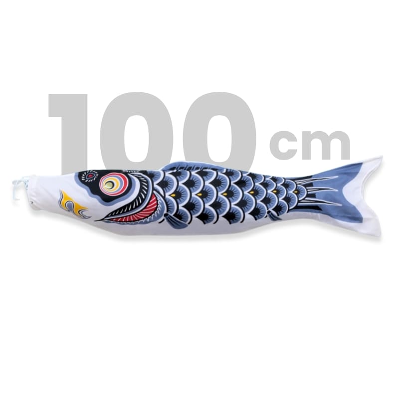 Traditional Japanese Koinobori Black - 100 cm