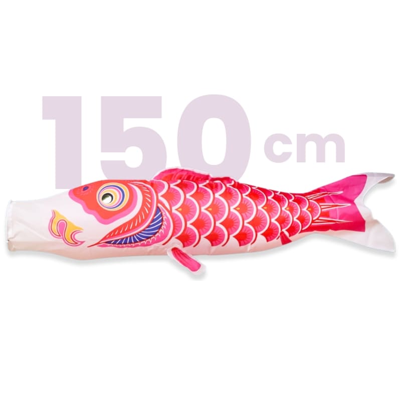 Traditional Pink Japanese Koinobori - 150 cm