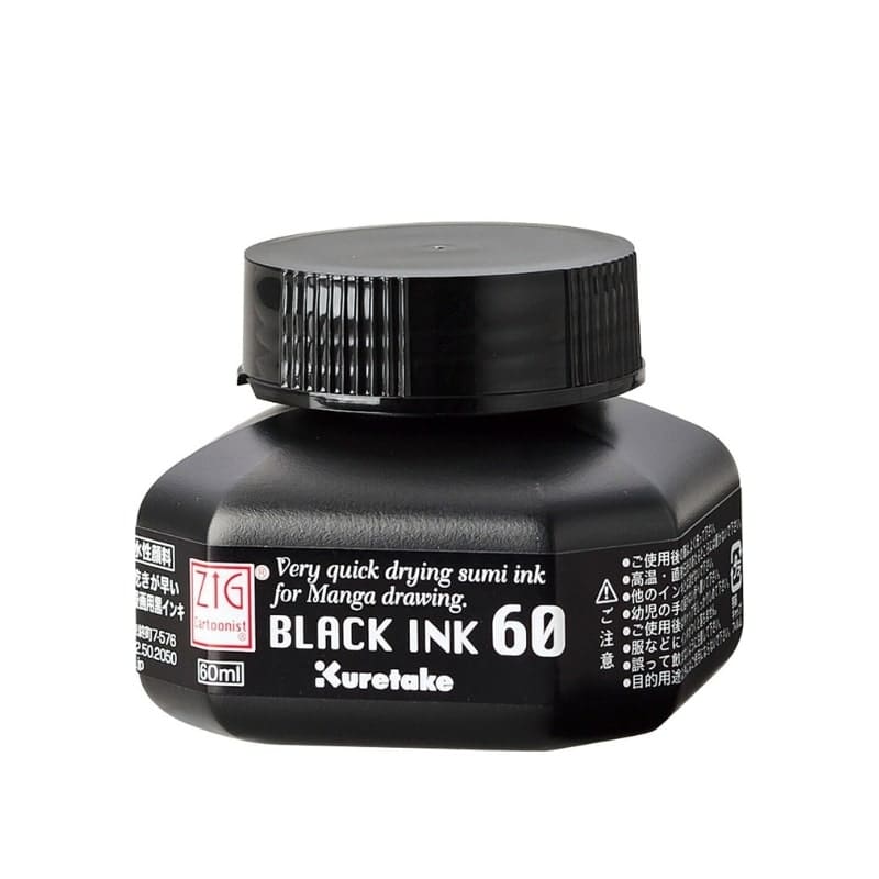 Kuretake ZIG Black Ink - 2 fl oz