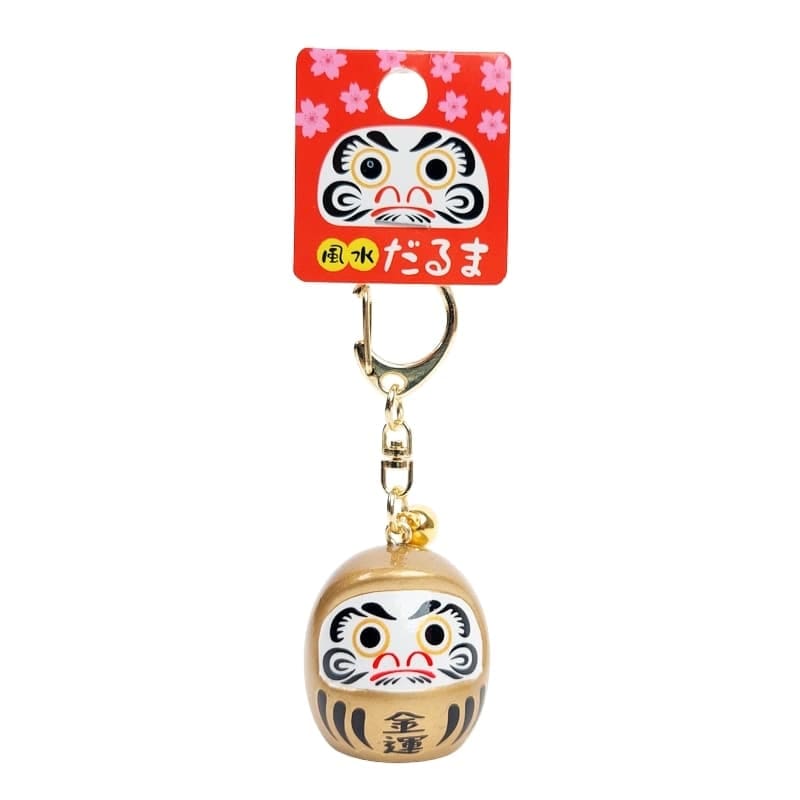 Large Japanese Keychain - Daruma (Color of Choice) Gold