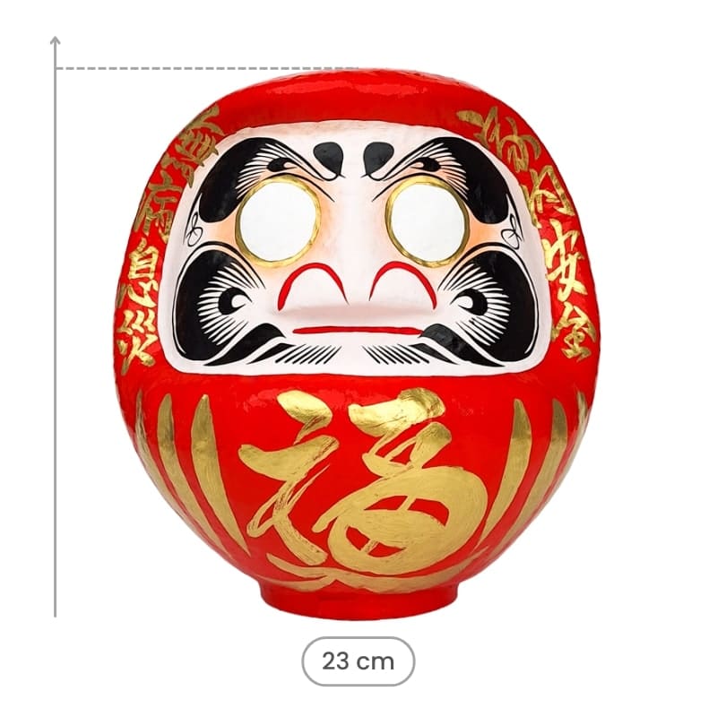 Large Red Japanese Daruma – 9” | Japan Avenue