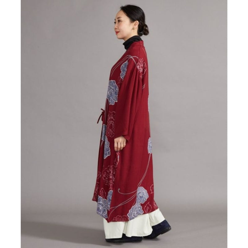 Long Red Cardigan One Size