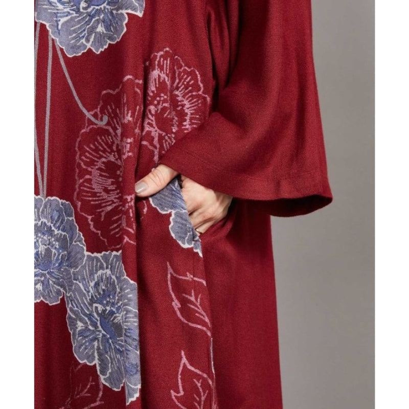 Long Red Cardigan One Size