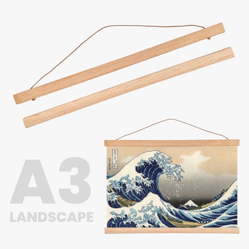 Magnetic Wood Poster Holder - A3 Landscape