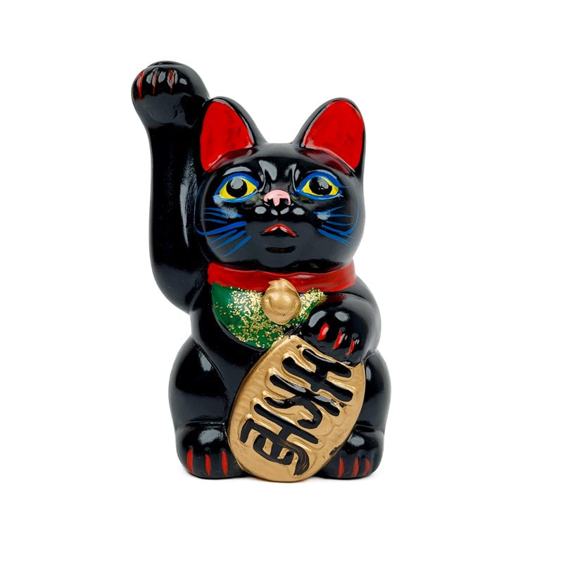 Maneki Neko Black Seto - 13 cm