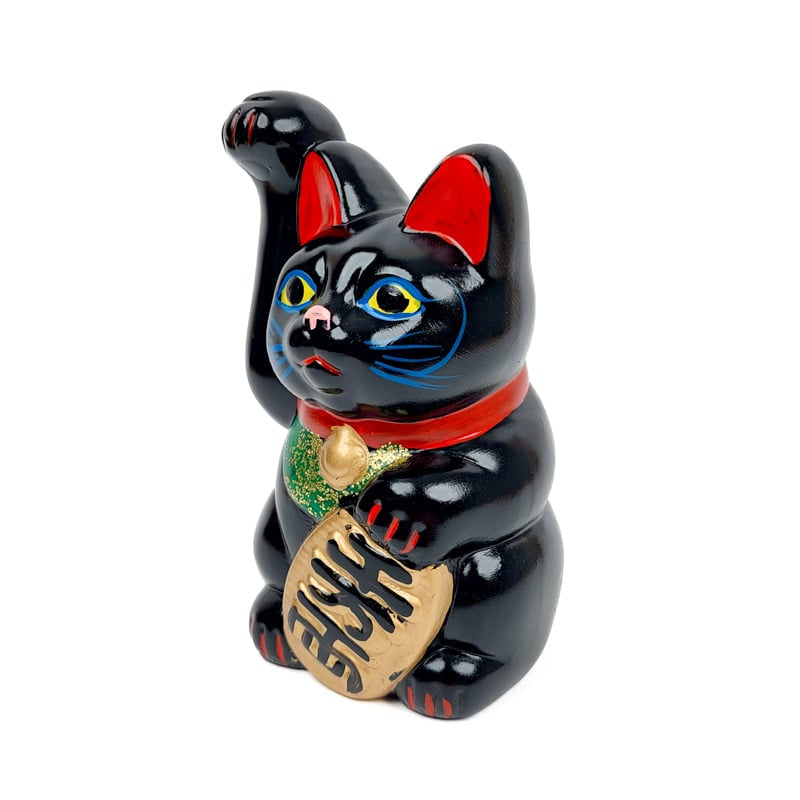 Maneki Neko Black Seto - 13 cm