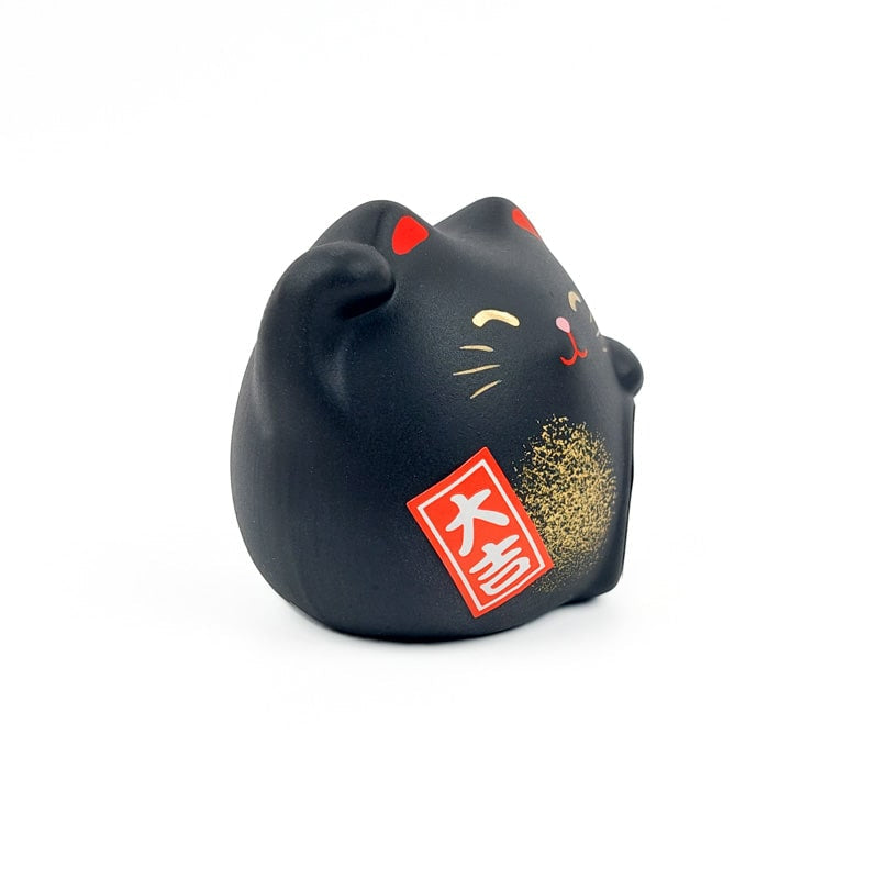 Maneki Neko Round Black