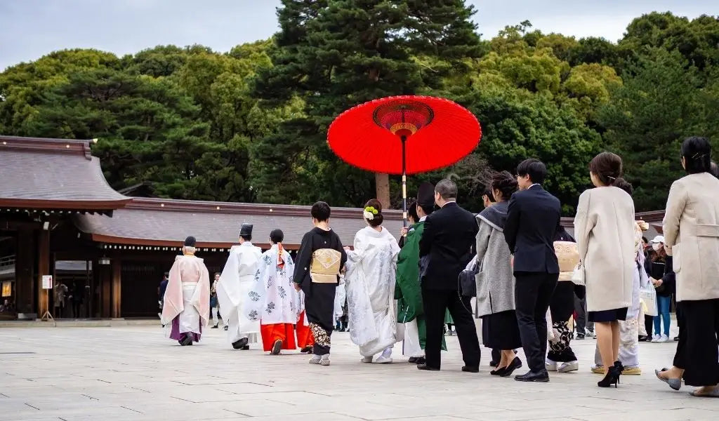 Proceedings of a Shinto wedding