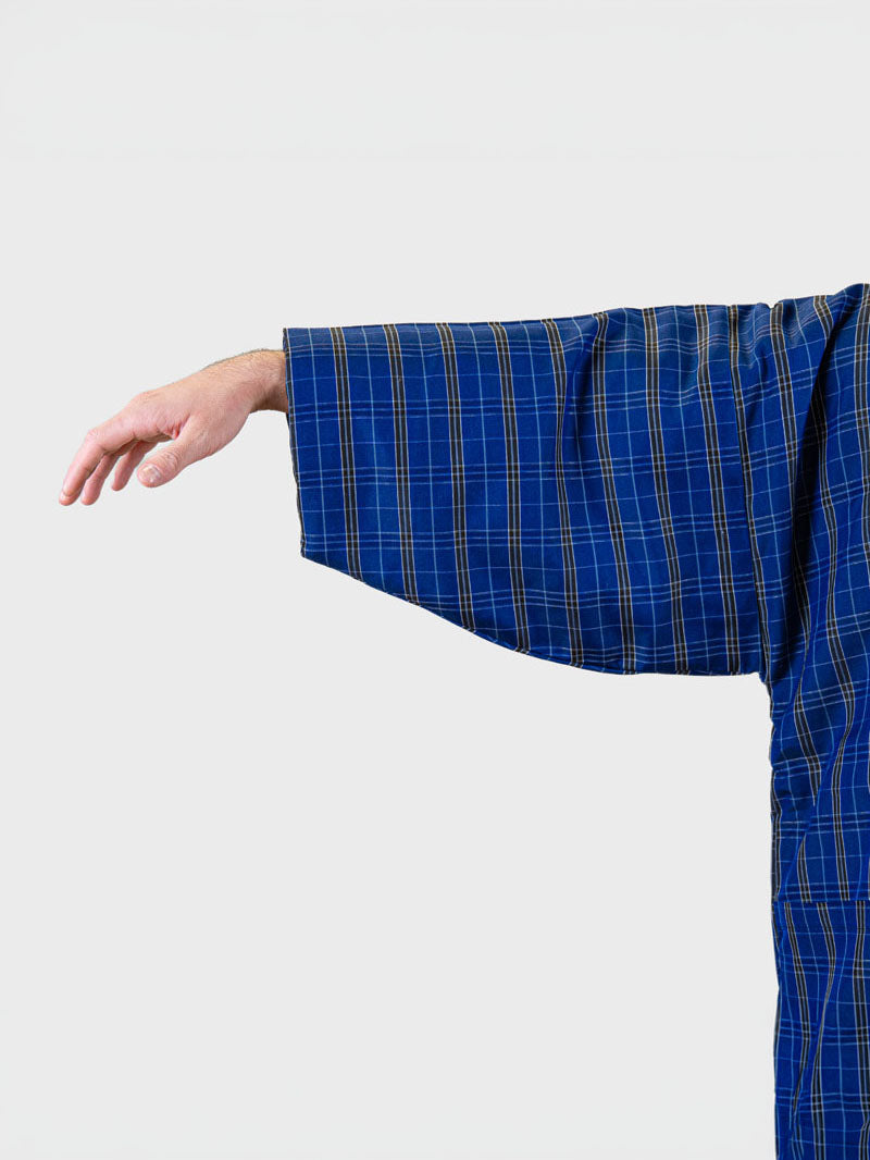 Men’s Hanten Jacket – Blue Kōshi Check