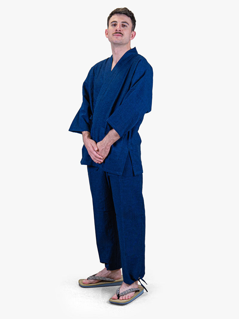 Men’s Japanese Samue – Navy Blue Summer