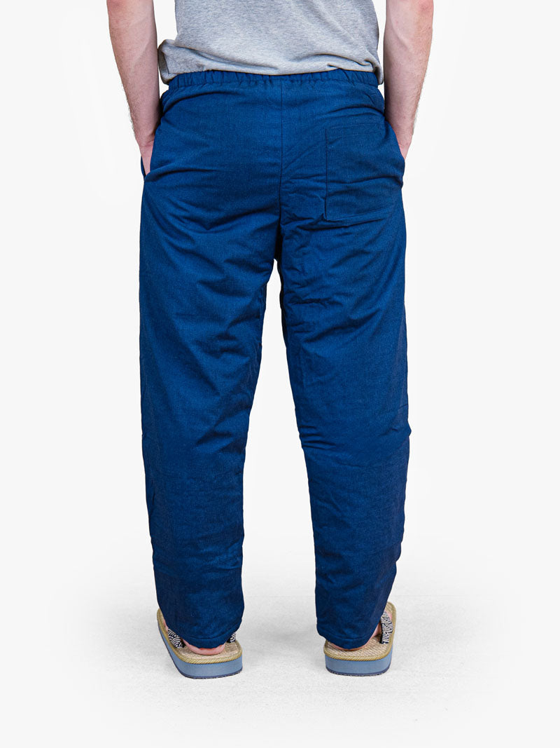 Men’s Japanese Trousers – Quilted Blue