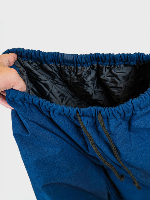 Men’s Japanese Trousers – Quilted Blue