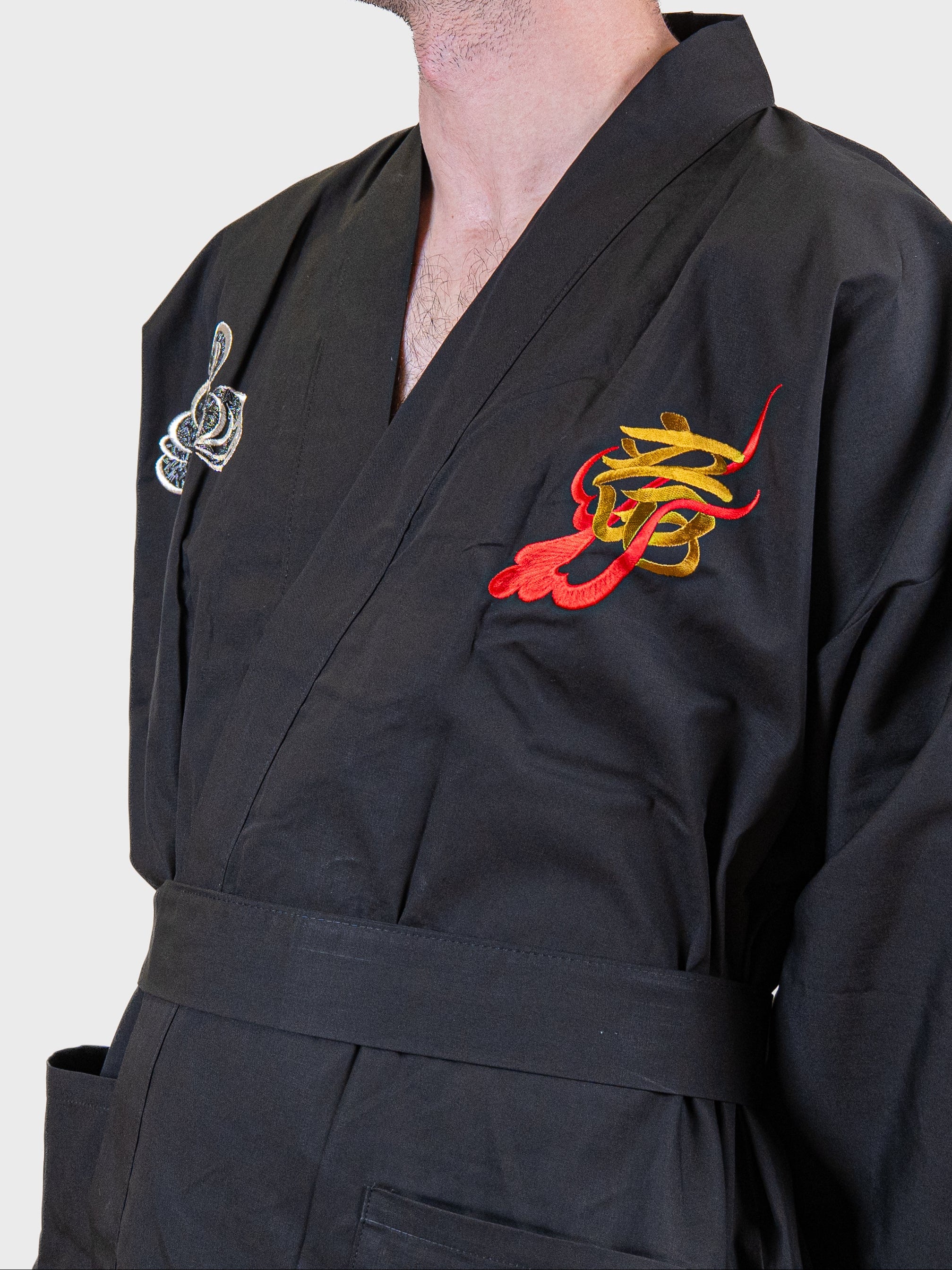 Men’s Oversized Happi Kimono – Embroidered Dragon