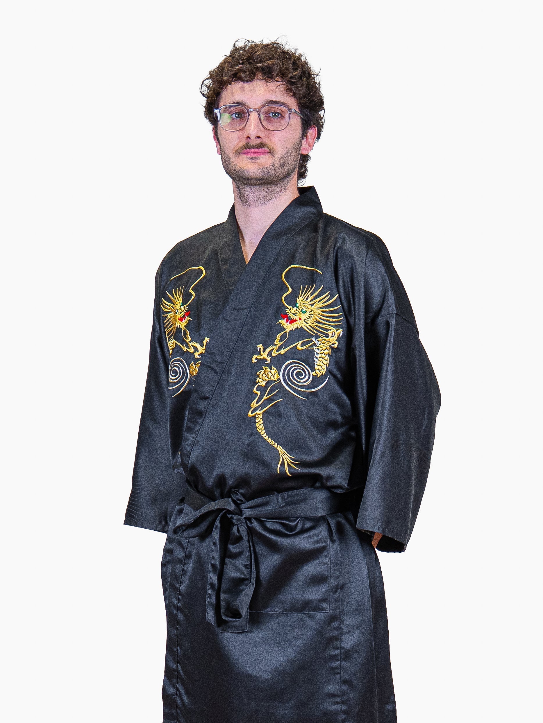 Men’s Oversized Happi Kimono – Golden Dragon
