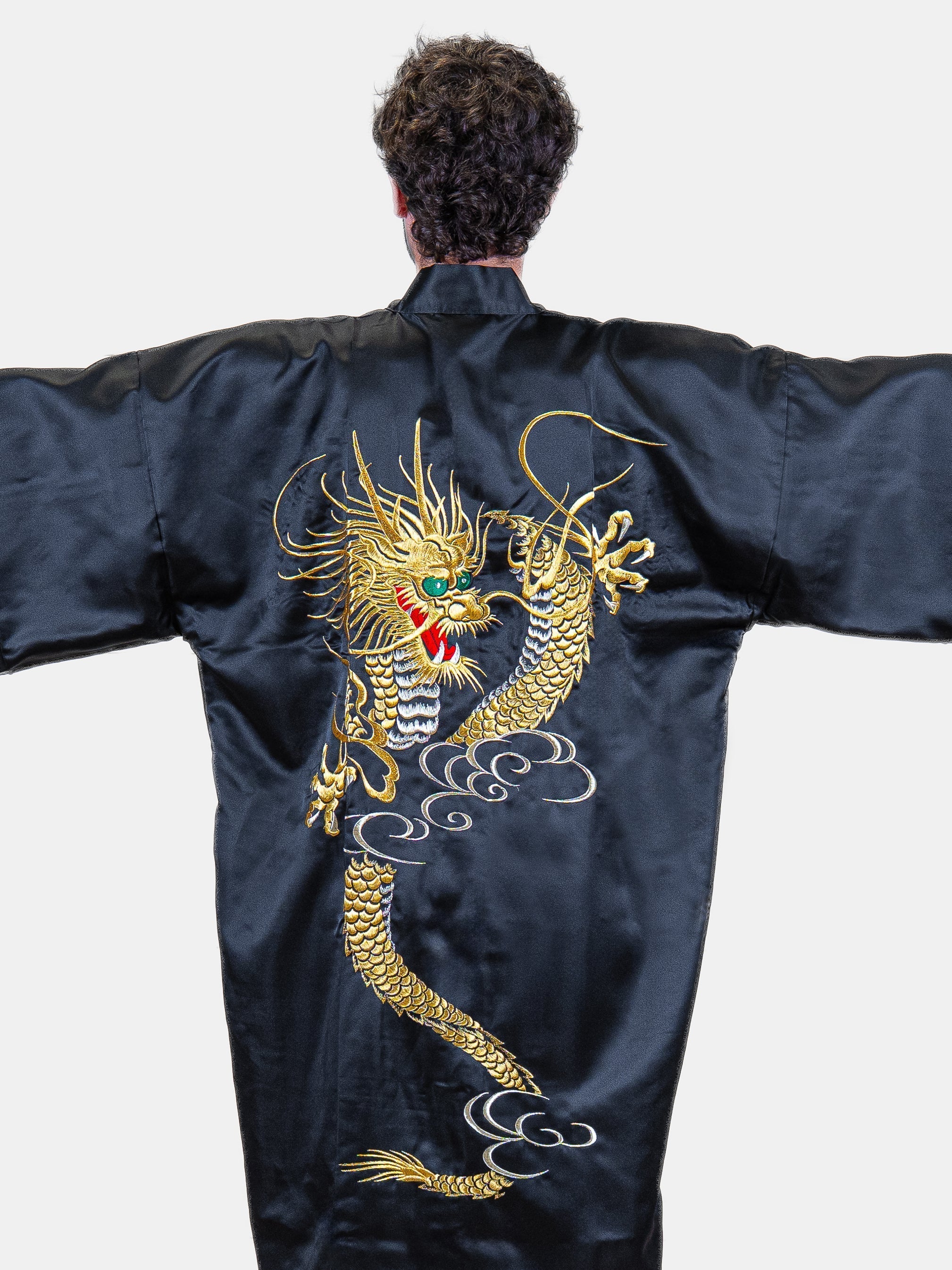 Men’s Oversized Happi Kimono – Golden Dragon