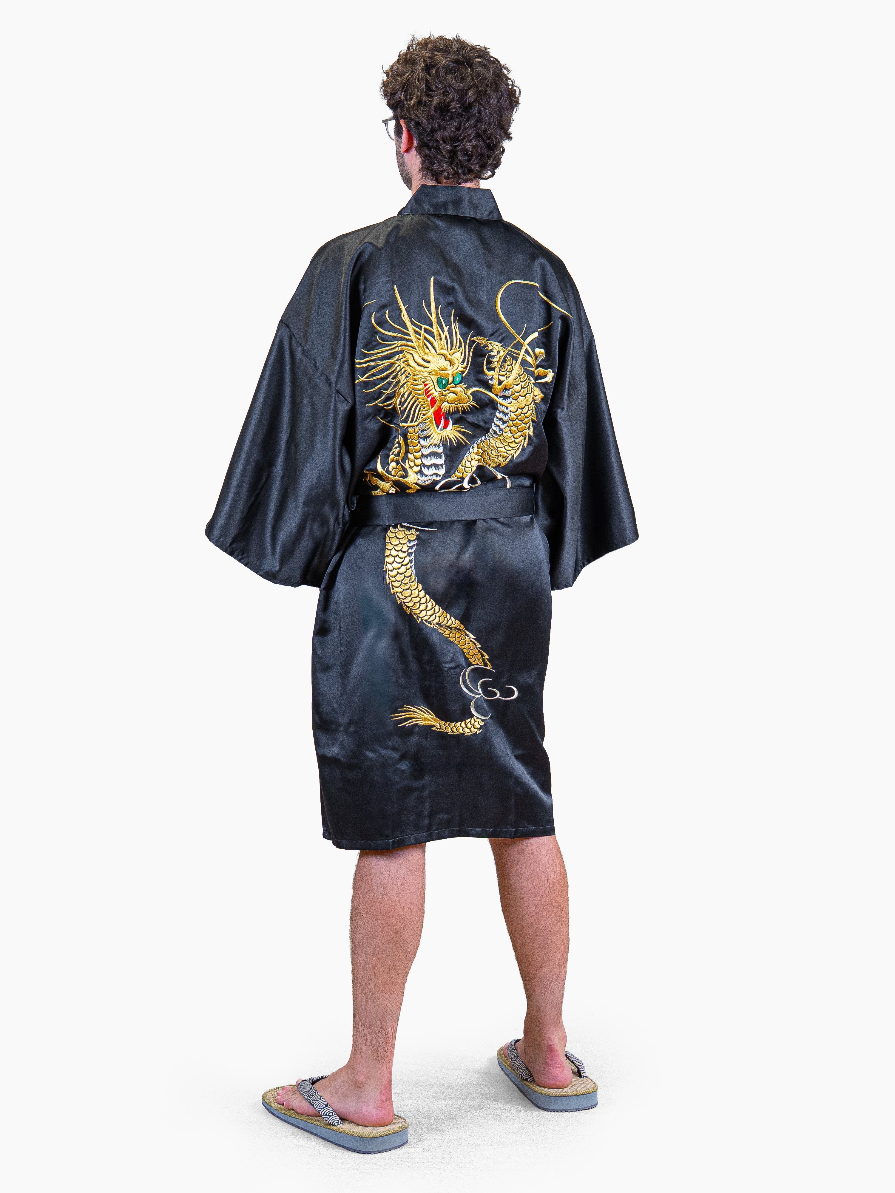 Men’s Oversized Happi Kimono – Golden Dragon