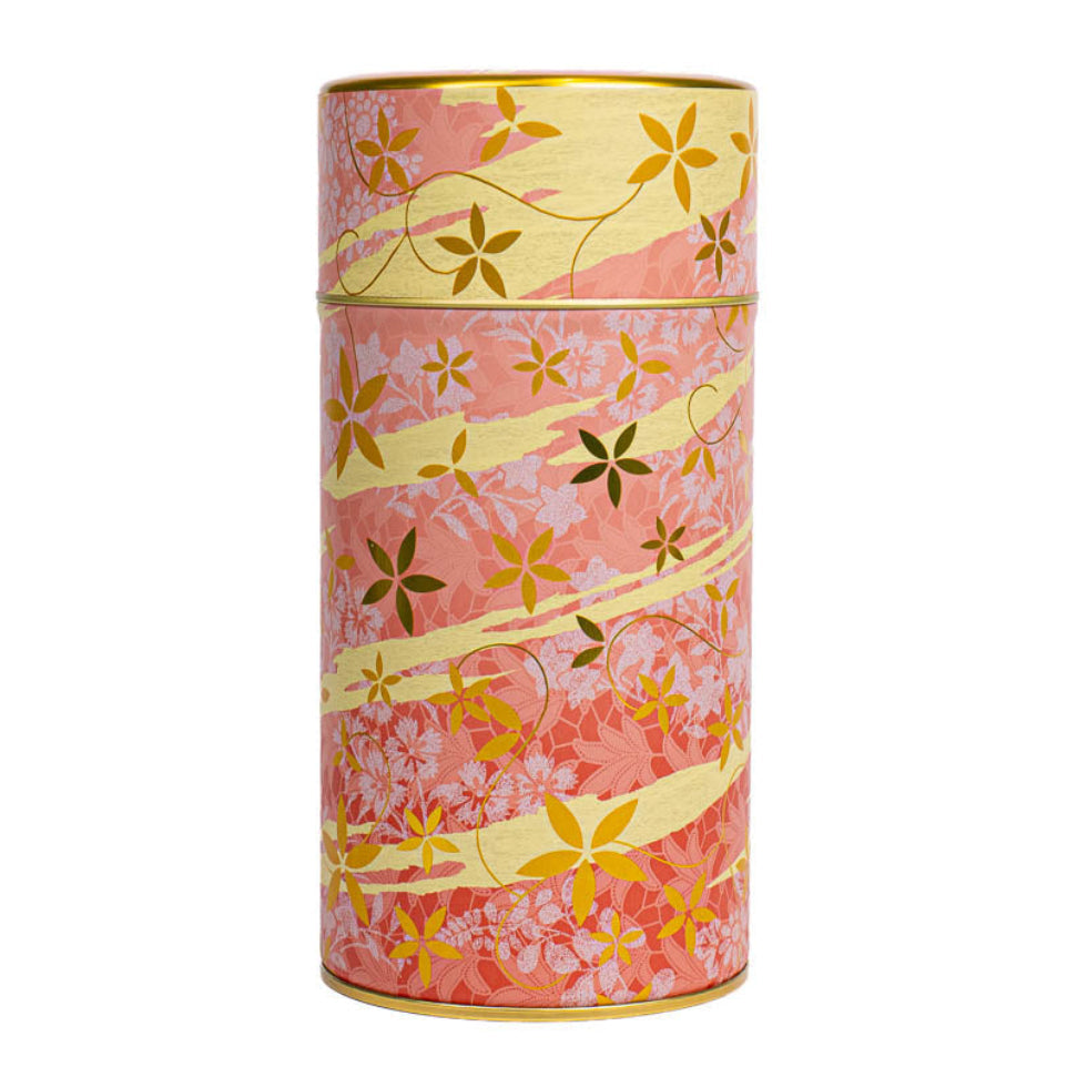 Metal Tea Caddy - Floral Pink