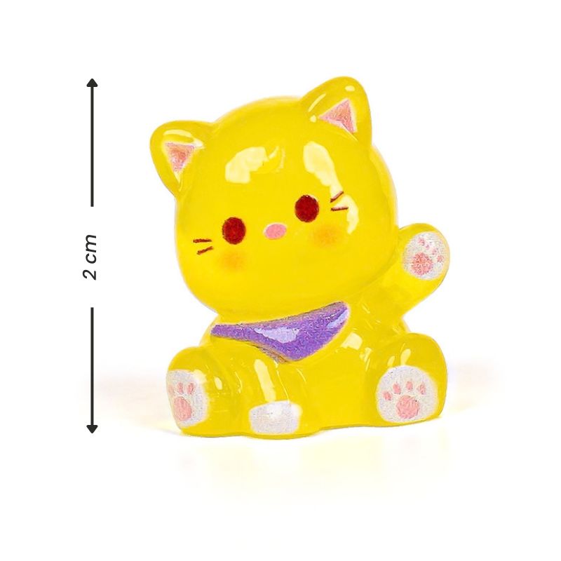 Mini Figurine - Colourful Glow-in-the-Dark Cat