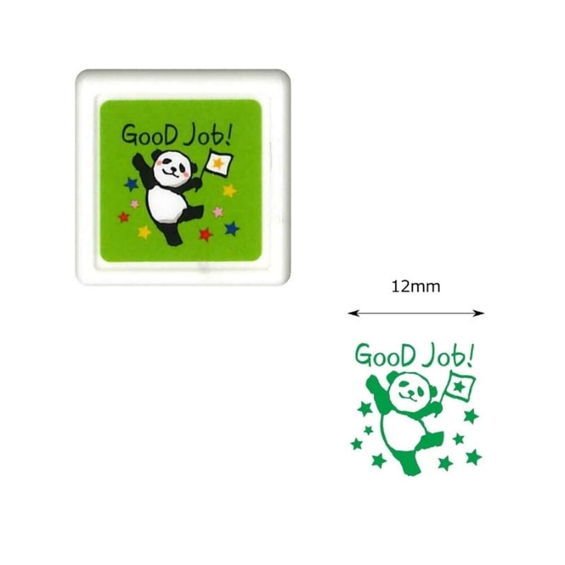 Mini Japanese Stamp - Panda Good Job