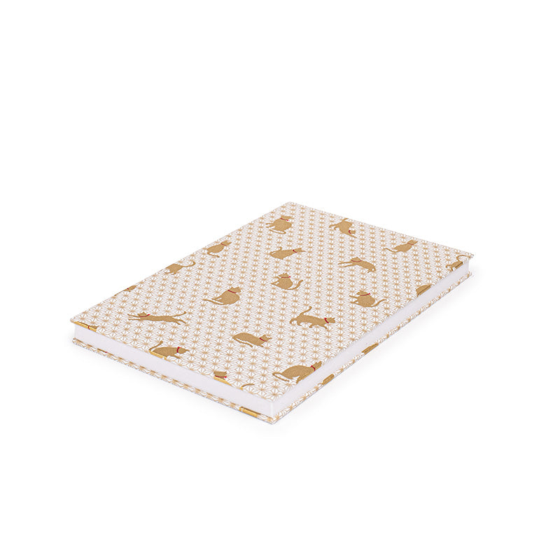 Mino Washi Goshuin Notebook - Asanoha Cat