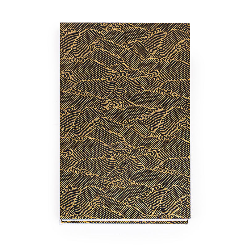 Mino Washi Goshuin Notebook - Black Waves
