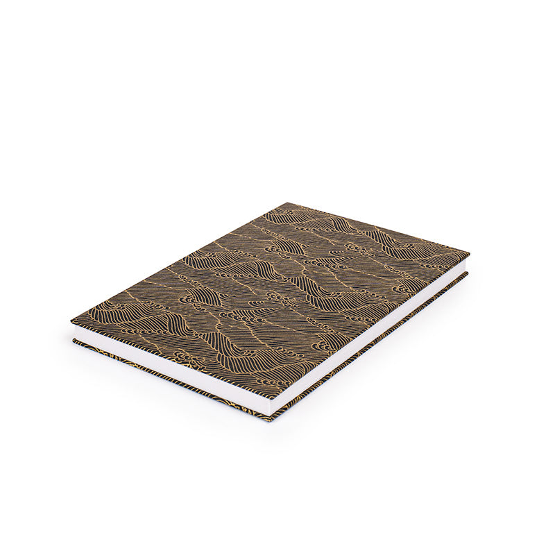 Mino Washi Goshuin Notebook - Black Waves