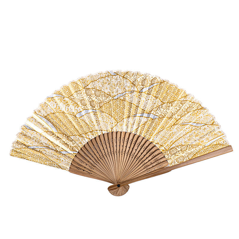 Mino Washi Japanese Fan - Gold