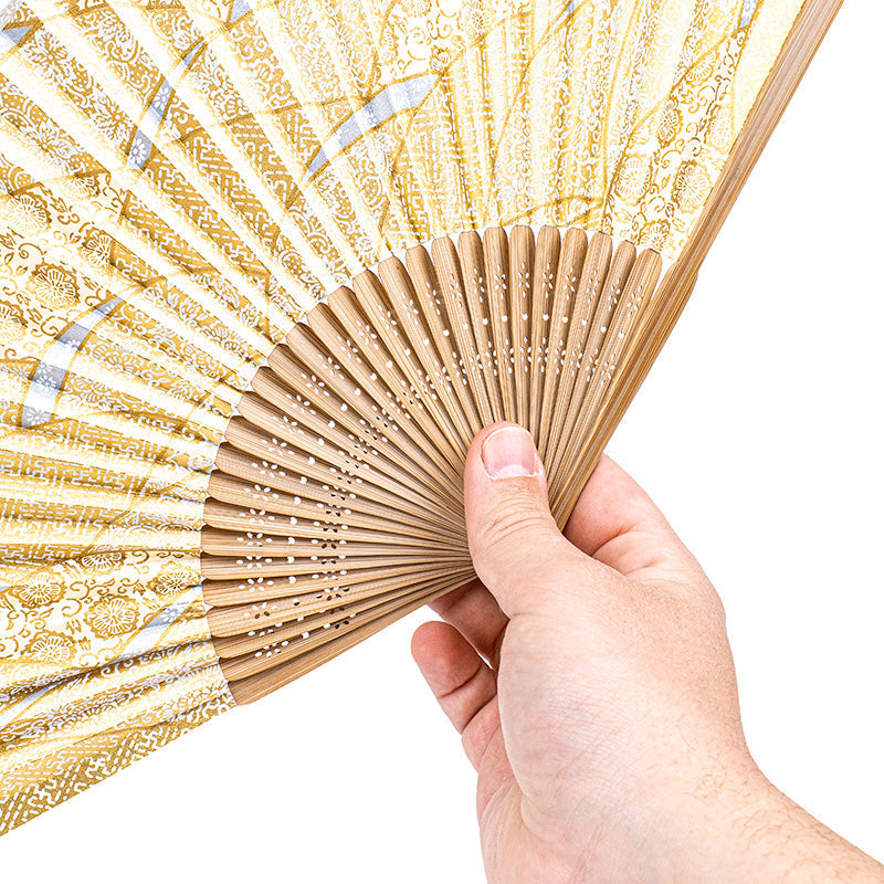 Mino Washi Japanese Fan - Gold