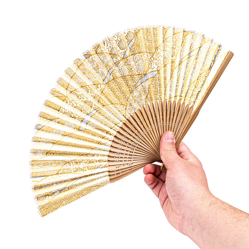 Mino Washi Japanese Fan - Gold
