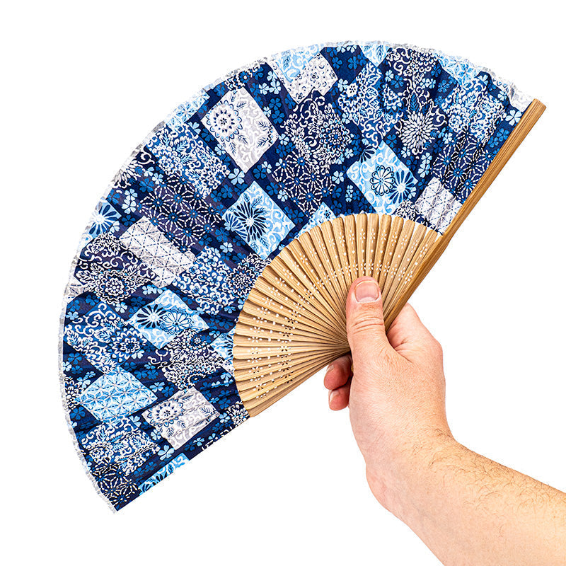 Mino Washi Japanese Fan - Indigo