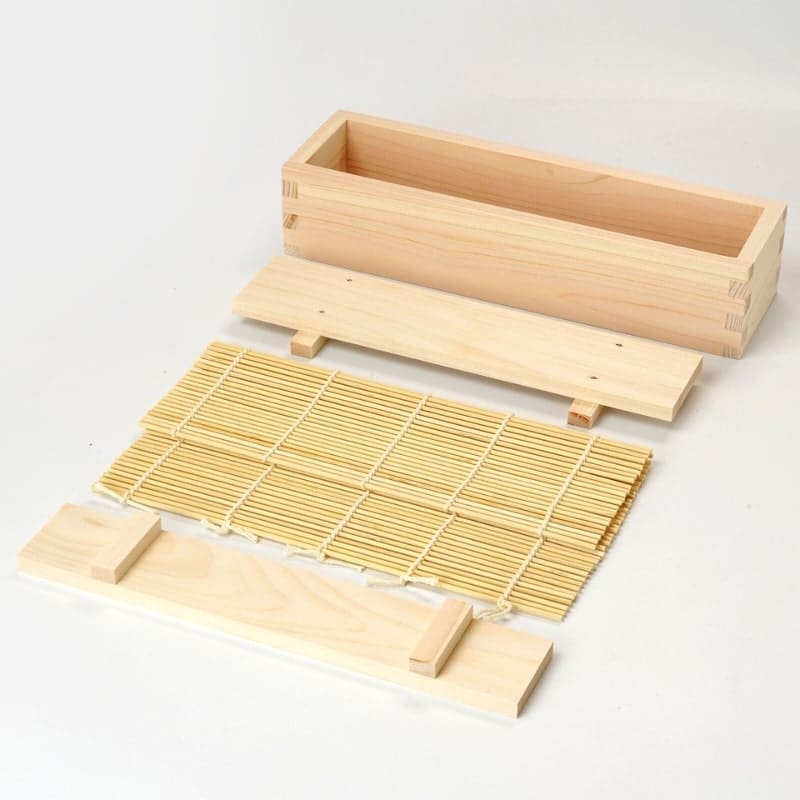 Hinoki Sushi Mold & Bamboo Mat