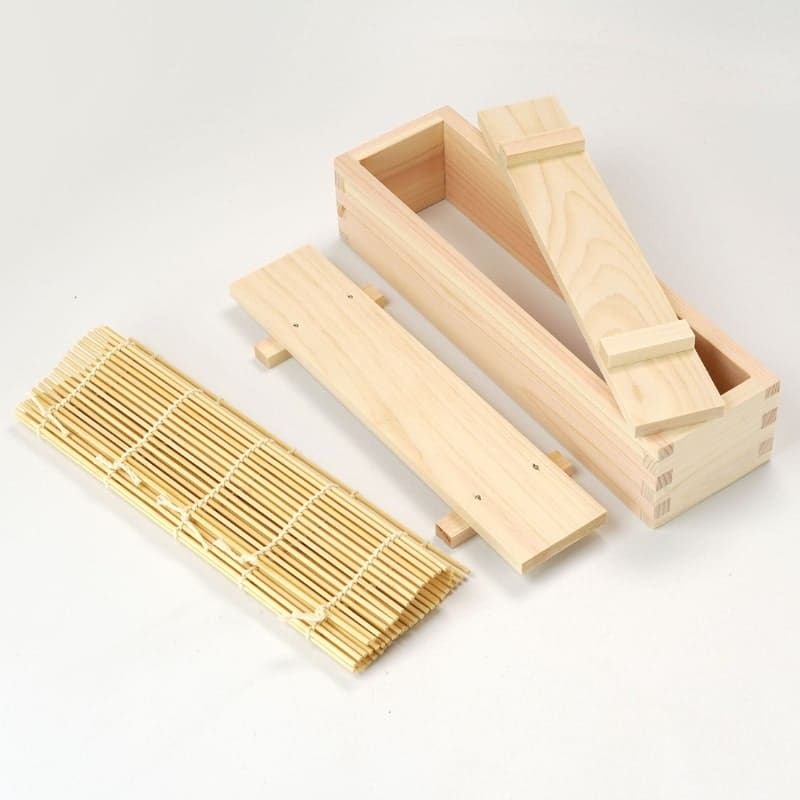 Hinoki Sushi Mold & Bamboo Mat