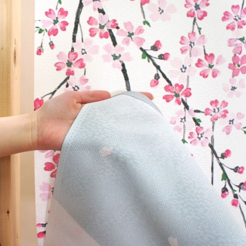Noren Curtain - Cherry & Fuji 85 x 90 cm (33.5’’ x 35.5’’)