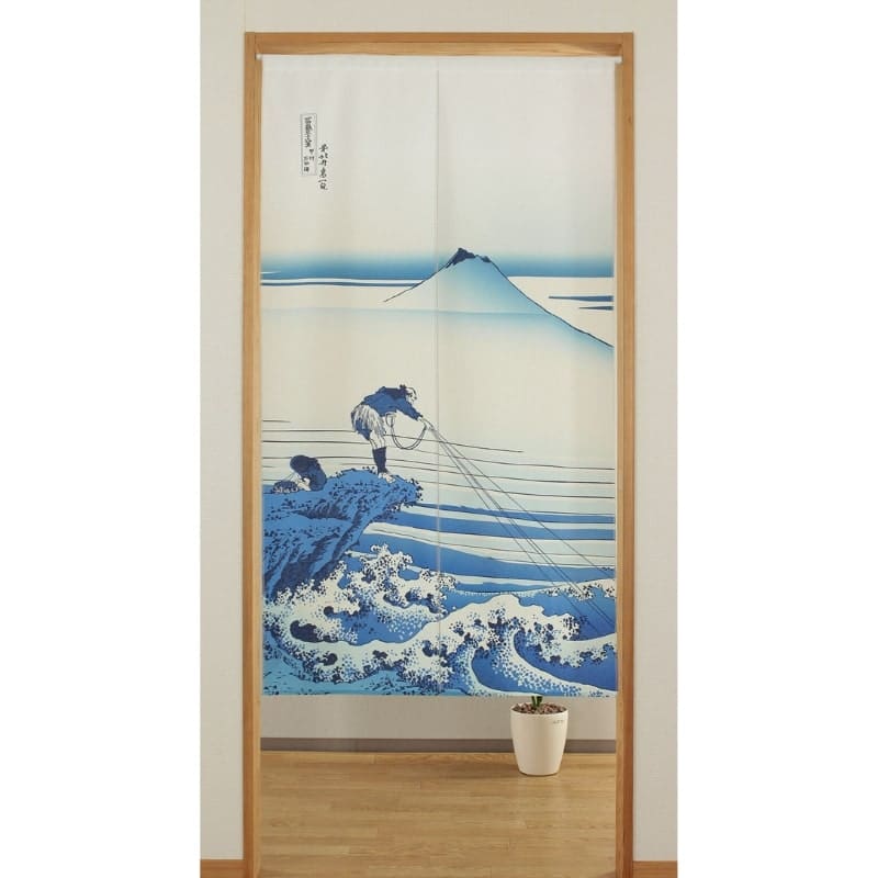 Japanese Noren Mount Fuji Blue - 85 x 150 cm