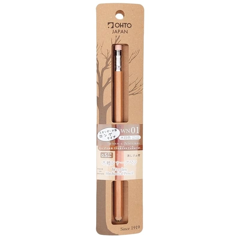 OHTO Wooden Mechanical Pencil – 0.5 mm Natural