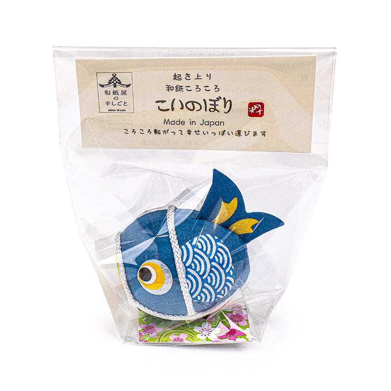 Okiagari Lucky Charm - Blue Koi
