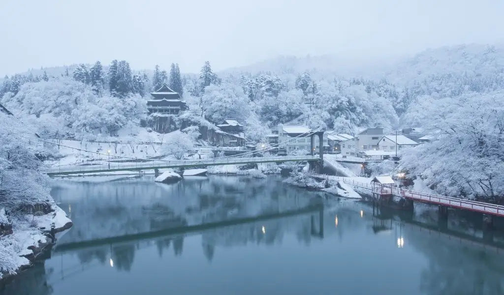 winter landscape in Japan