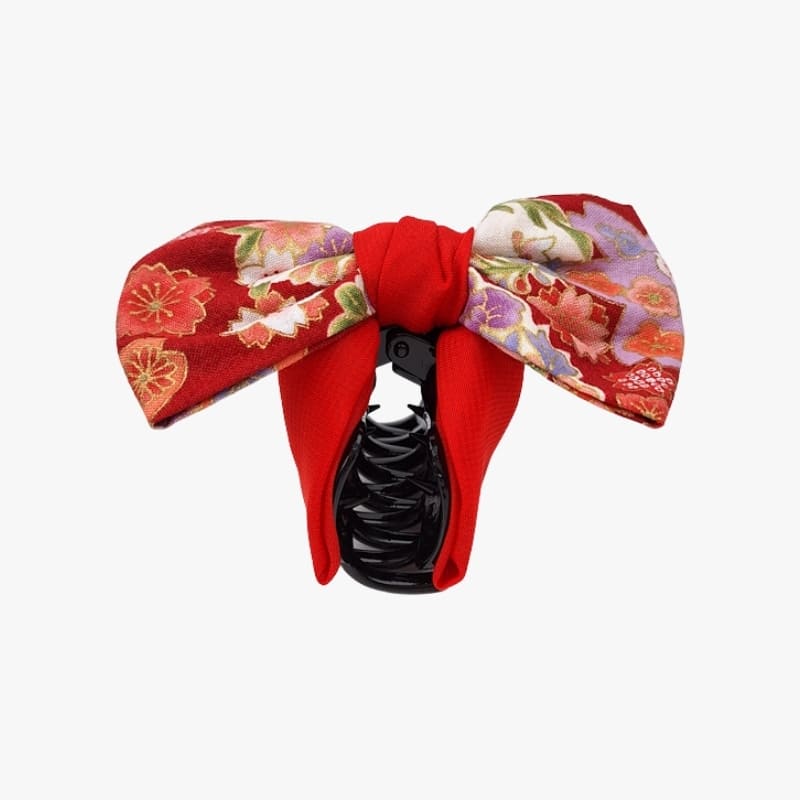 Japanese Hair Clip Red Bow