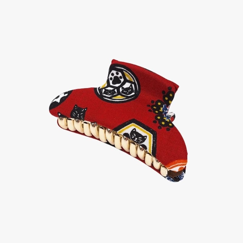 Japanese Cat Cloth Hair Clip