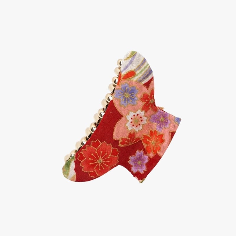 Japanese Hair Clip Red Fabric
