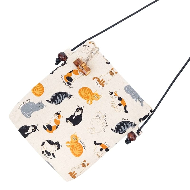 Pochette Bandoulière Chats Japonais