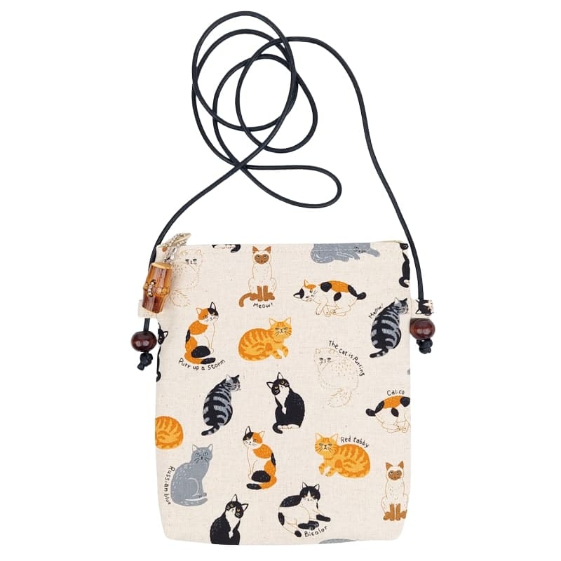 Pochette Bandoulière Chats Japonais
