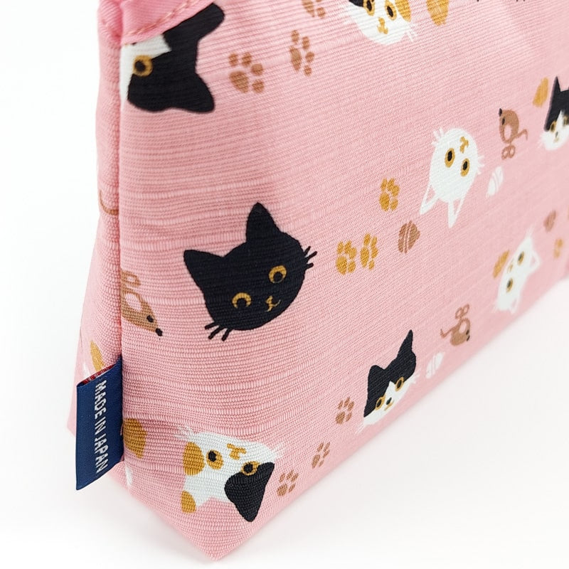 Pink Cat Japanese Pouch