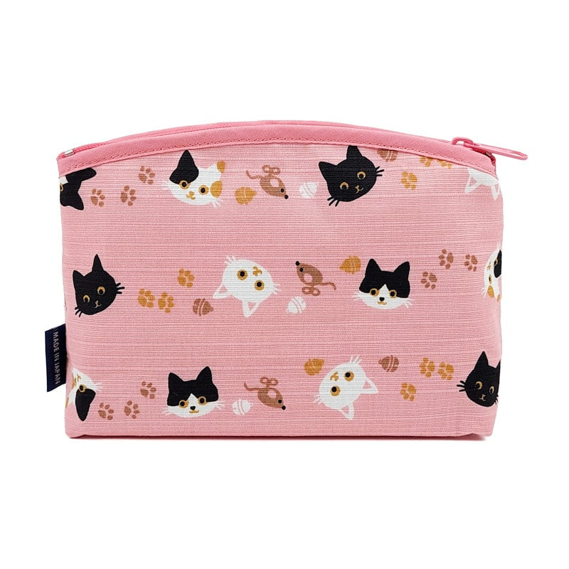 Pink Cat Japanese Pouch