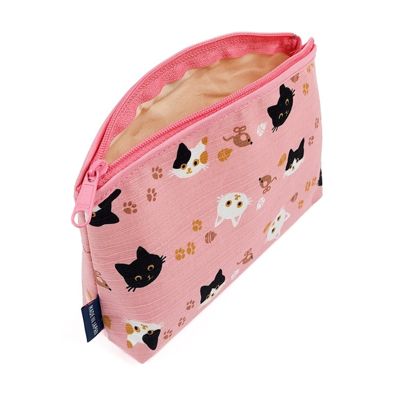 Pink Cat Japanese Pouch